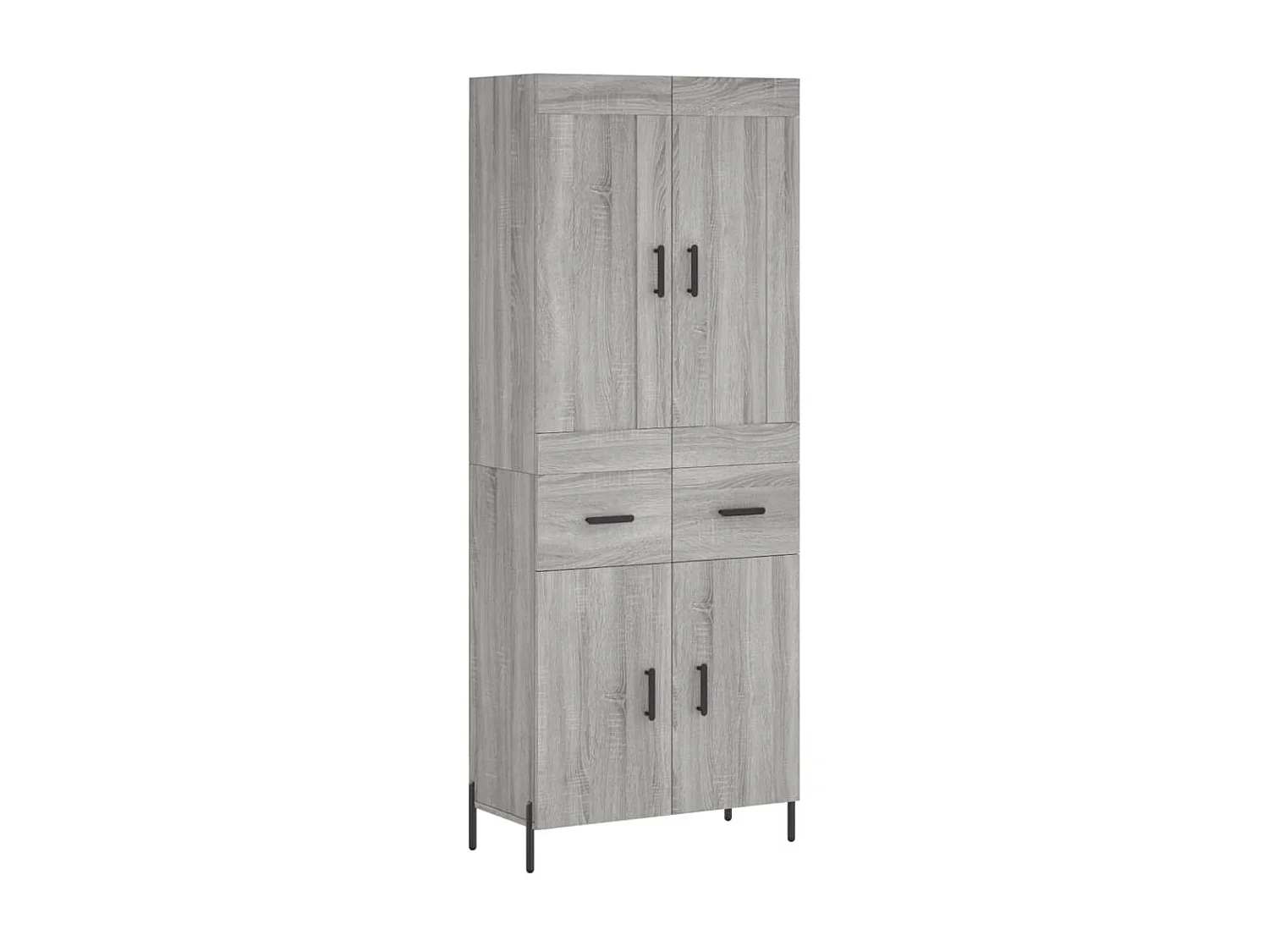Buffet haut Sonoma gris 69,5x34x180 cm Bois d'ingénierie QWE30184