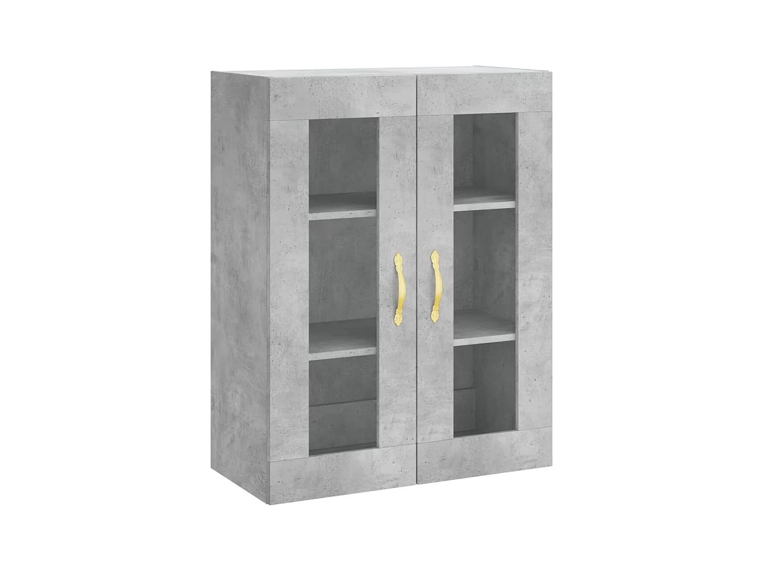Highboard,Kommode Betongrau 69,5x34x180 cm Holzwerkstoff -gkd130355