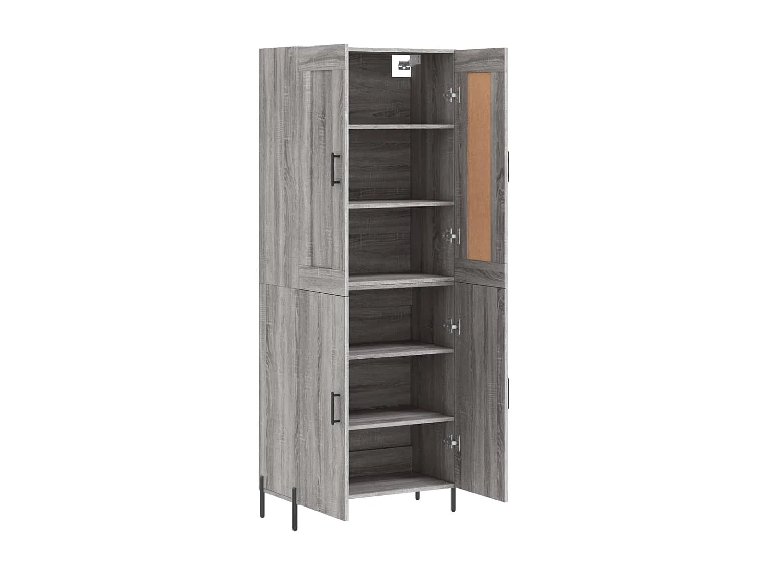 Buffet haut Sonoma gris 69,5x34x180 cm Bois d'ingénierie QWE30491