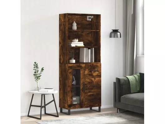 Kauf Unique Highboard,Kommode Räuchereiche 69,5x34x180 cm Holzwerkstoff -gkd817525