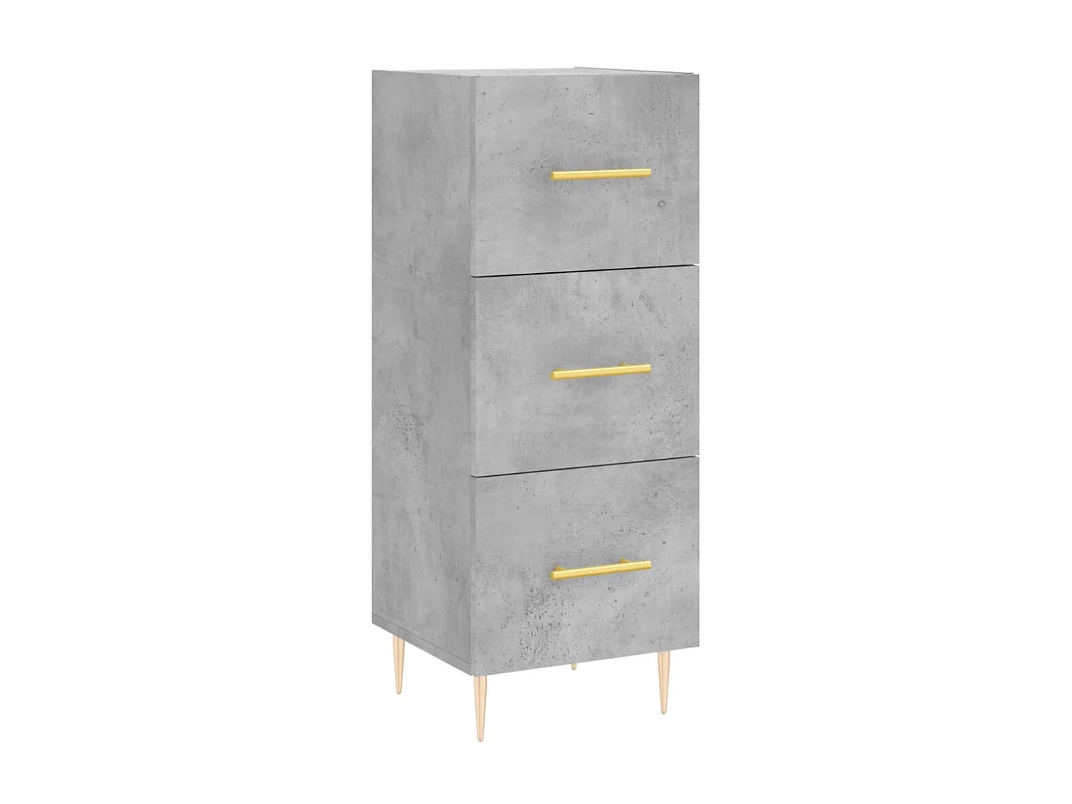 Buffet haut Gris béton 34,5x34x180 cm Bois d'ingénierie QWE45874