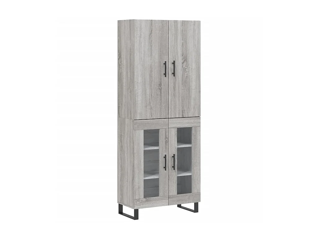 Highboard,Kommode Grau Sonoma 69,5x34x180 cm Holzwerkstoff -gkd68495