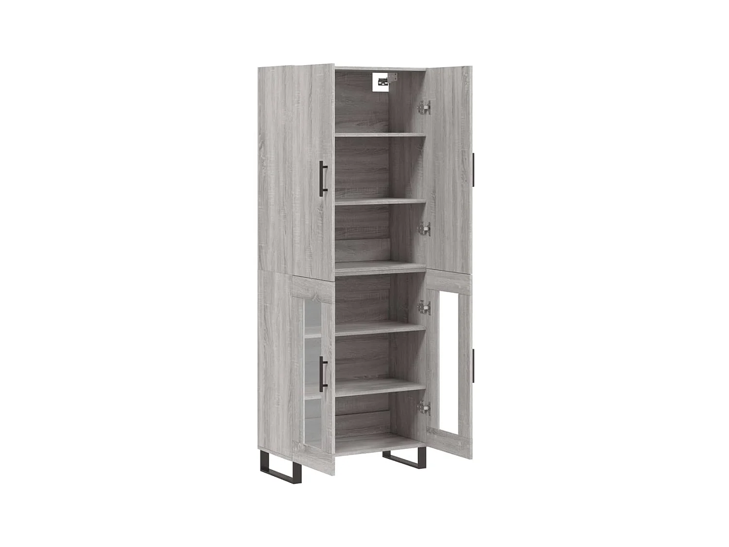 Highboard,Kommode Grau Sonoma 69,5x34x180 cm Holzwerkstoff -gkd68495