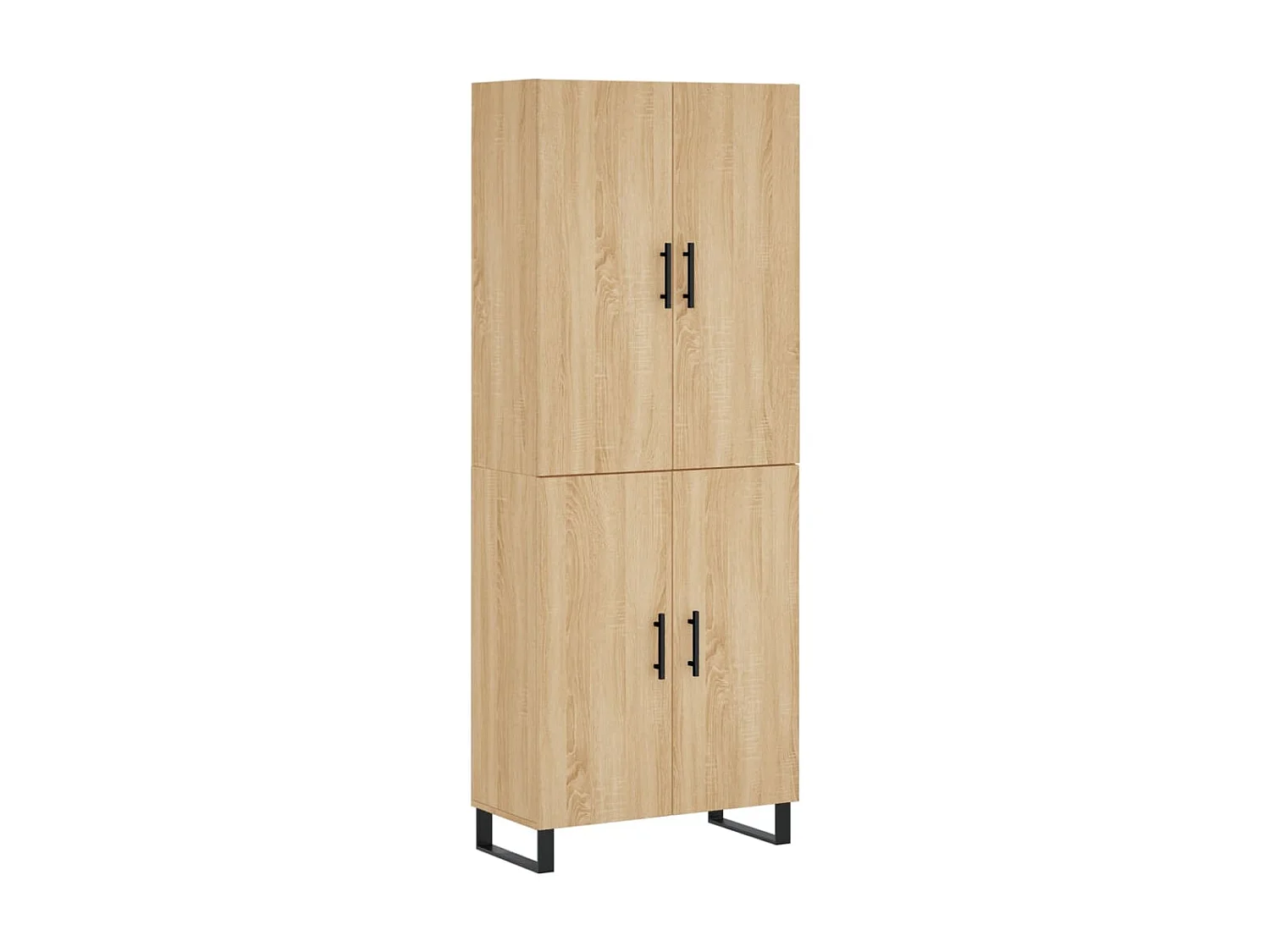 Hoge kast 69,5x34x180 cm bewerkt hout sonoma eikenkleurig NL90654