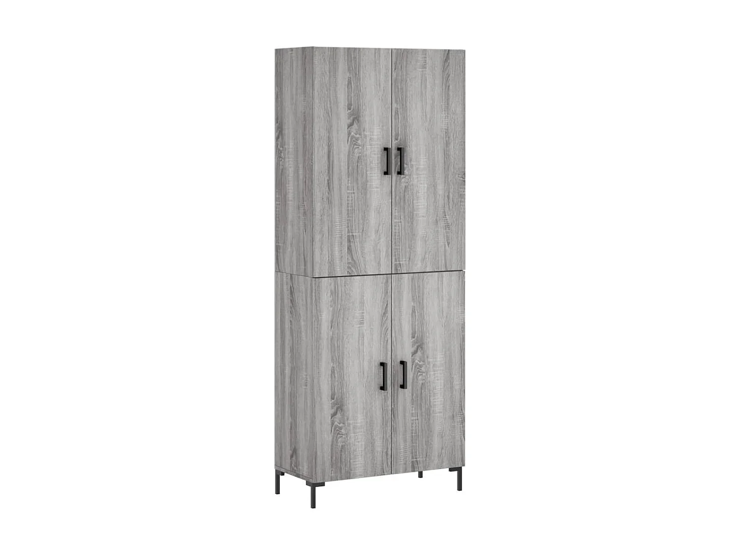 Buffet haut Sonoma gris 69,5x34x180 cm Bois d'ingénierie QWE77044