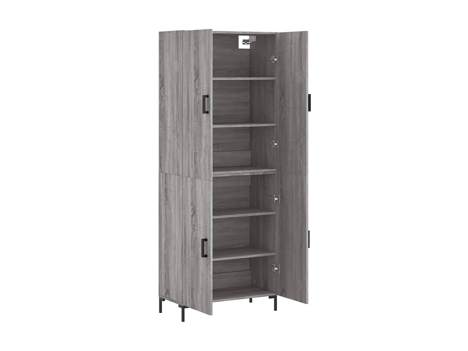 Buffet haut Sonoma gris 69,5x34x180 cm Bois d'ingénierie QWE77044