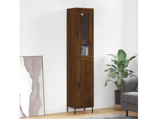 Kauf Unique Highboard,Kommode Braun Eichen-Optik 34,5x34x180 cm Holzwerkstoff -gkd448429