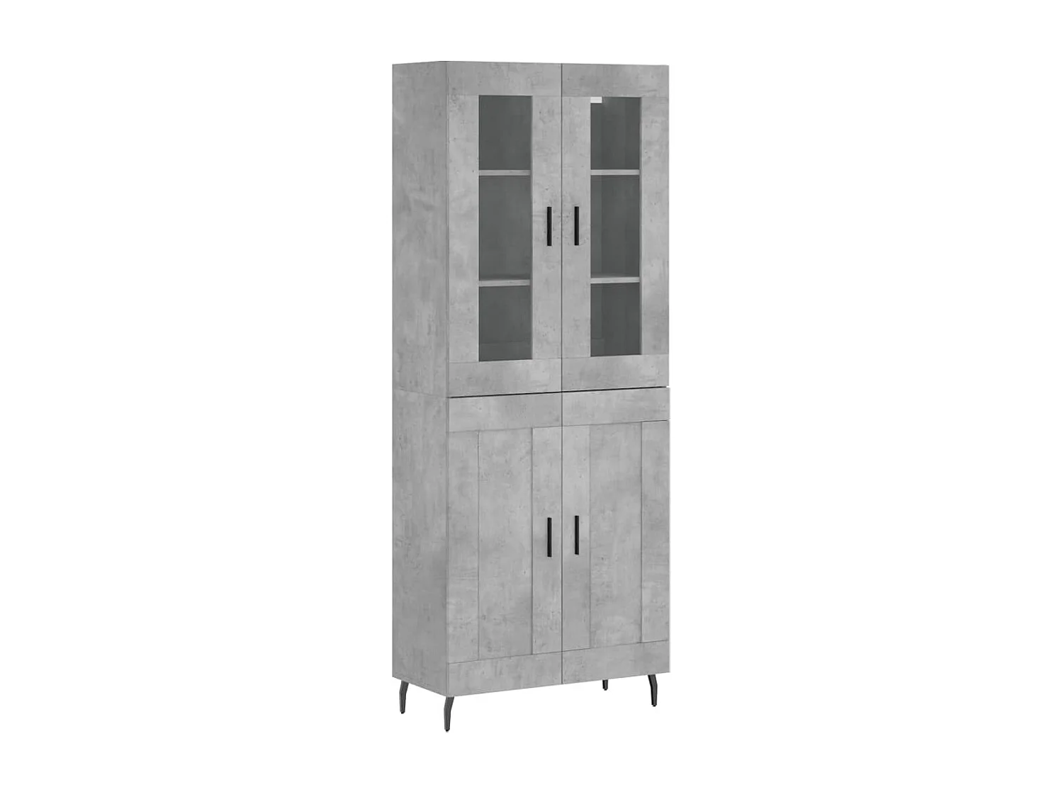 Aparador alto 69,5x34x180 cm derivados de madeira cinza cimento PT718670