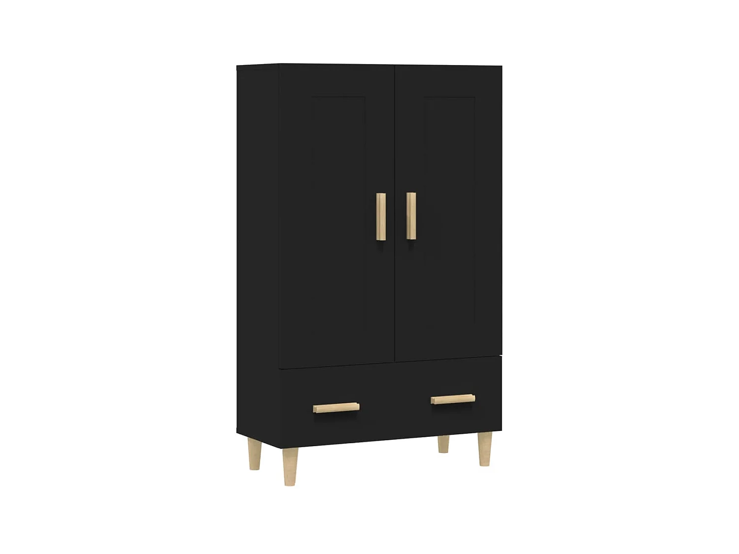 Highboard,Kommode Schwarz 70x31x115 cm Holzwerkstoff -gkd915734