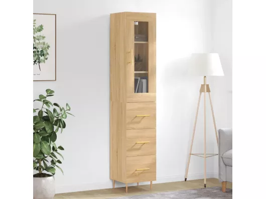 Kauf Unique Highboard,Kommode Sonoma-Eiche 34,5x34x180 cm Holzwerkstoff -gkd79772