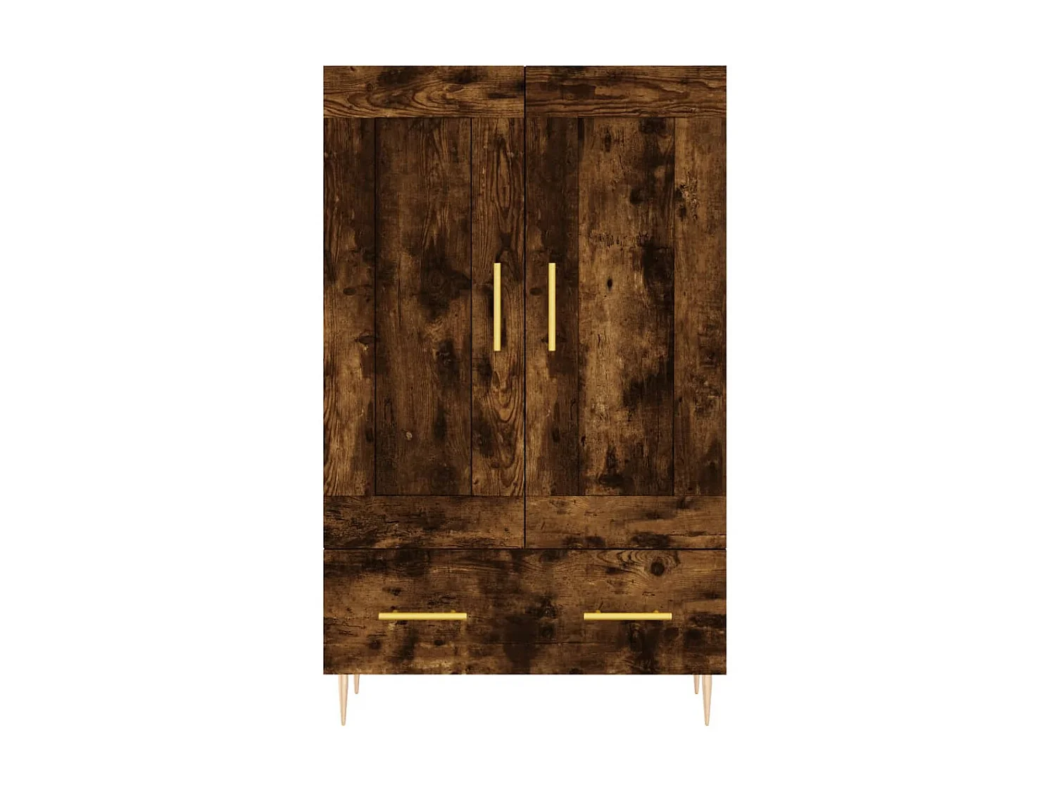 Buffet haut chêne fumé 69,5x31x115 cm bois d'ingénierie QWE42260