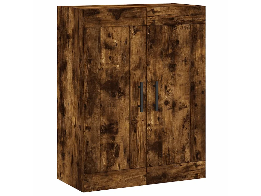 Buffet haut Chêne fumé 69,5x34x180 cm Bois d'ingénierie QWE48699