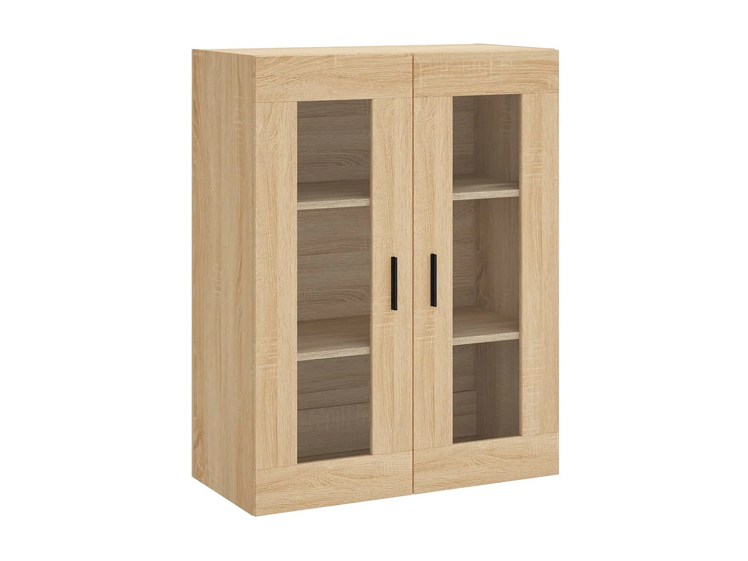 Aparador alto madera contrachapada color roble 69,5x34x180 cm ES365502