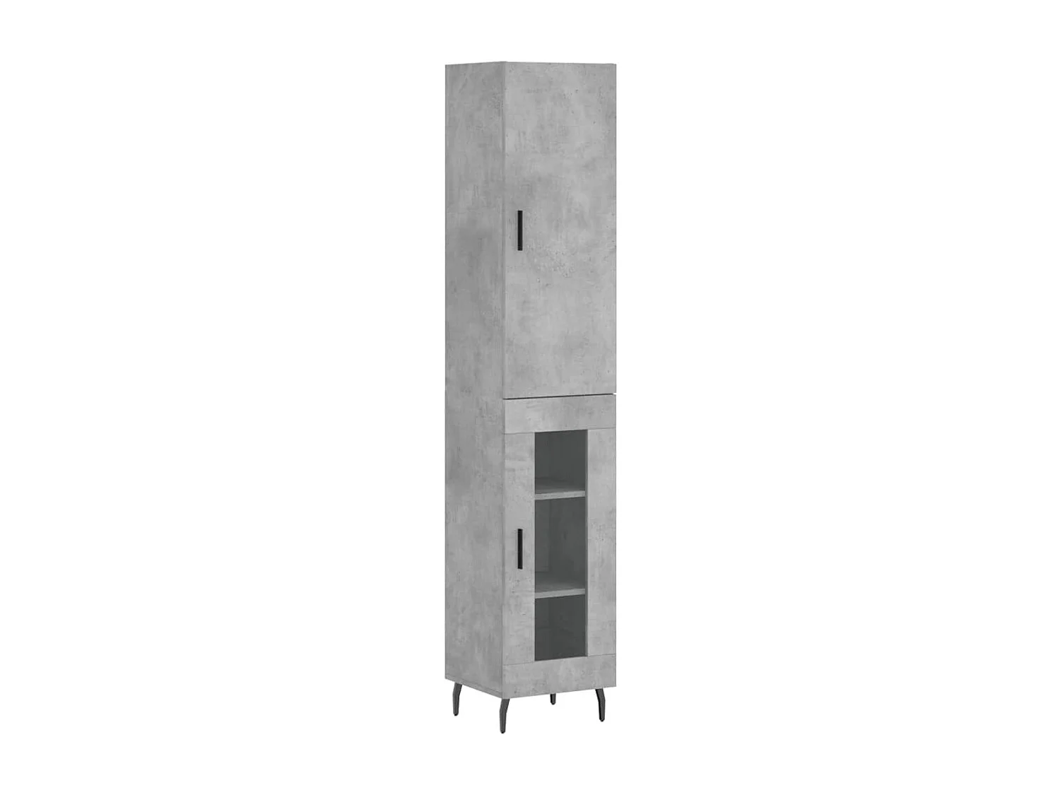 Highboard,Kommode Betongrau 34,5x34x180 cm Holzwerkstoff -gkd255409