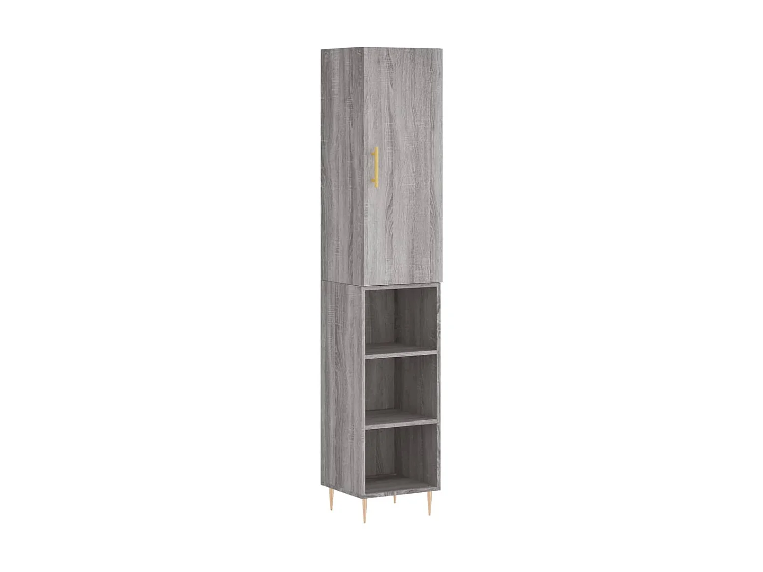 Buffet haut Sonoma gris 34,5x34x180 cm Bois d'ingénierie QWE45411