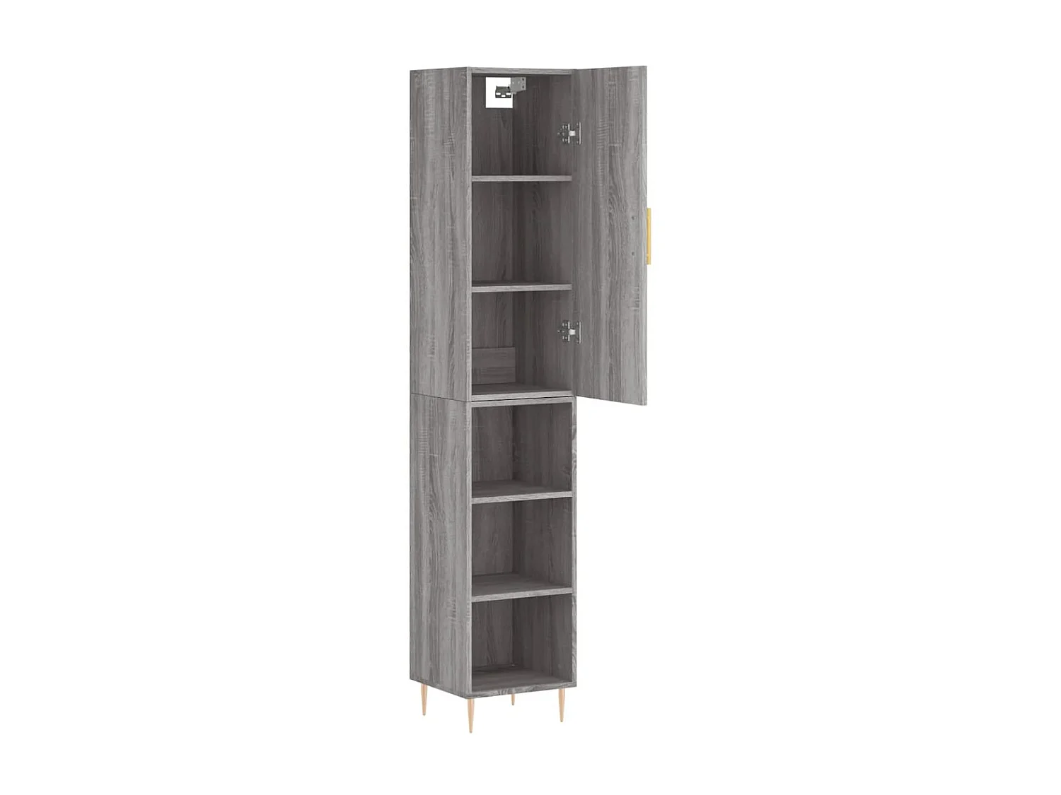 Buffet haut Sonoma gris 34,5x34x180 cm Bois d'ingénierie QWE45411
