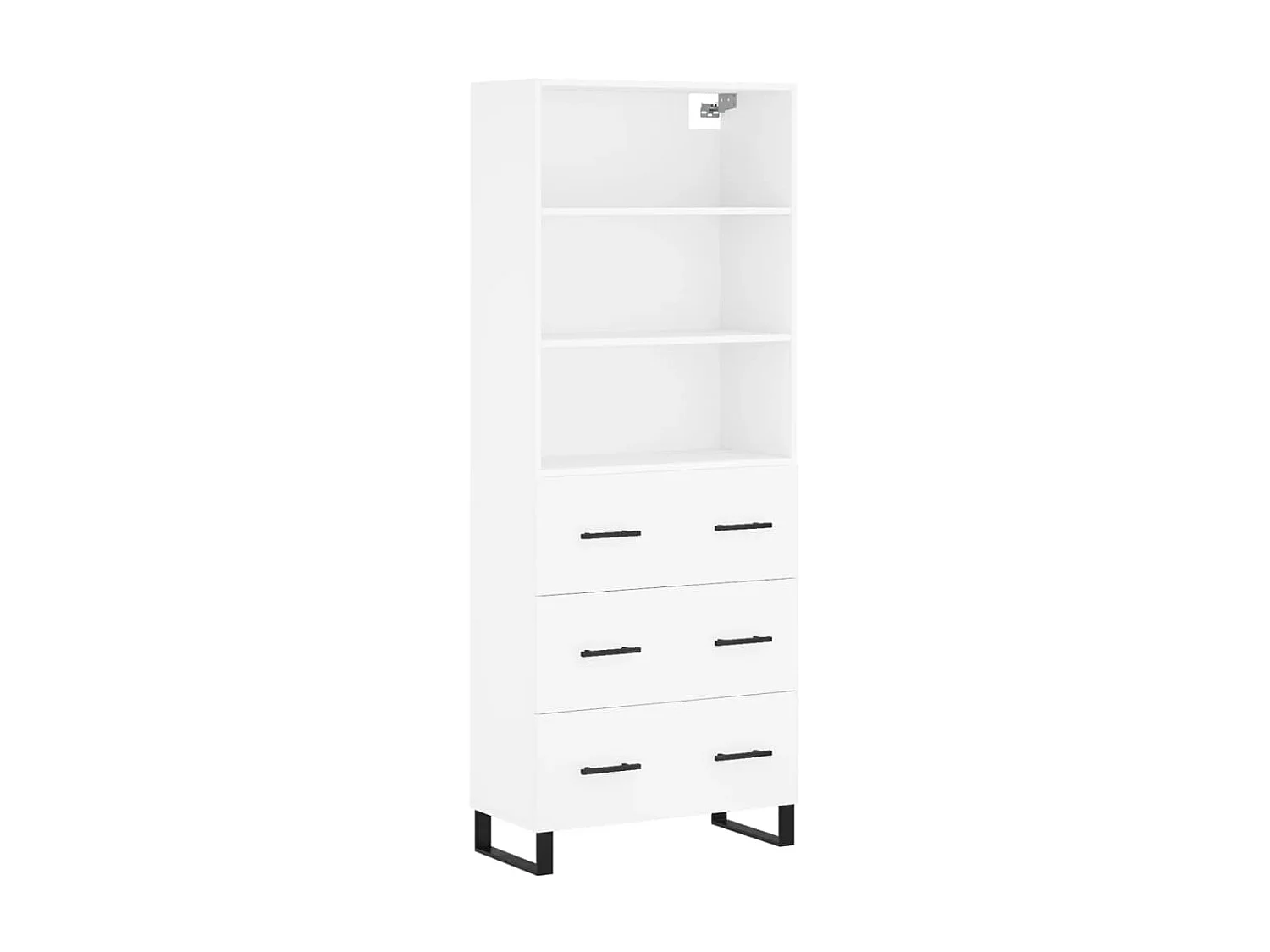 Aparador alto 69,5x34x180 cm derivados de madeira branco PT491078