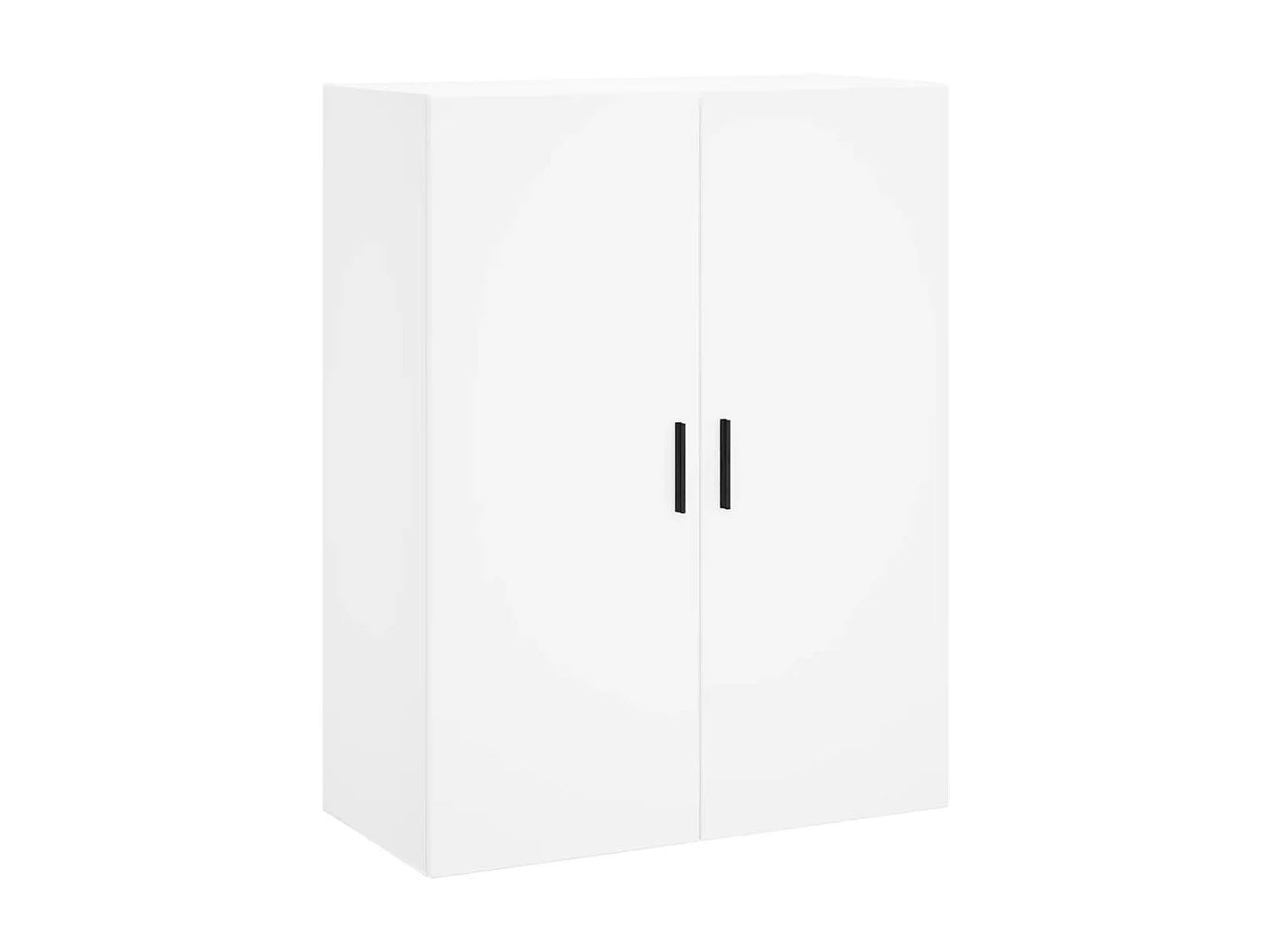 Hoge kast 69,5x34x180 cm bewerkt hout wit NL296158