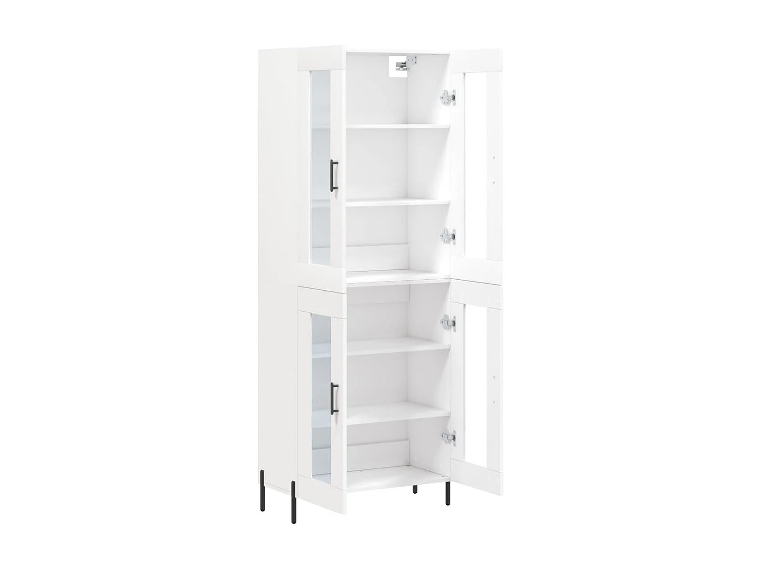 Buffet haut Blanc 69,5x34x180 cm Bois d'ingénierie QWE60891