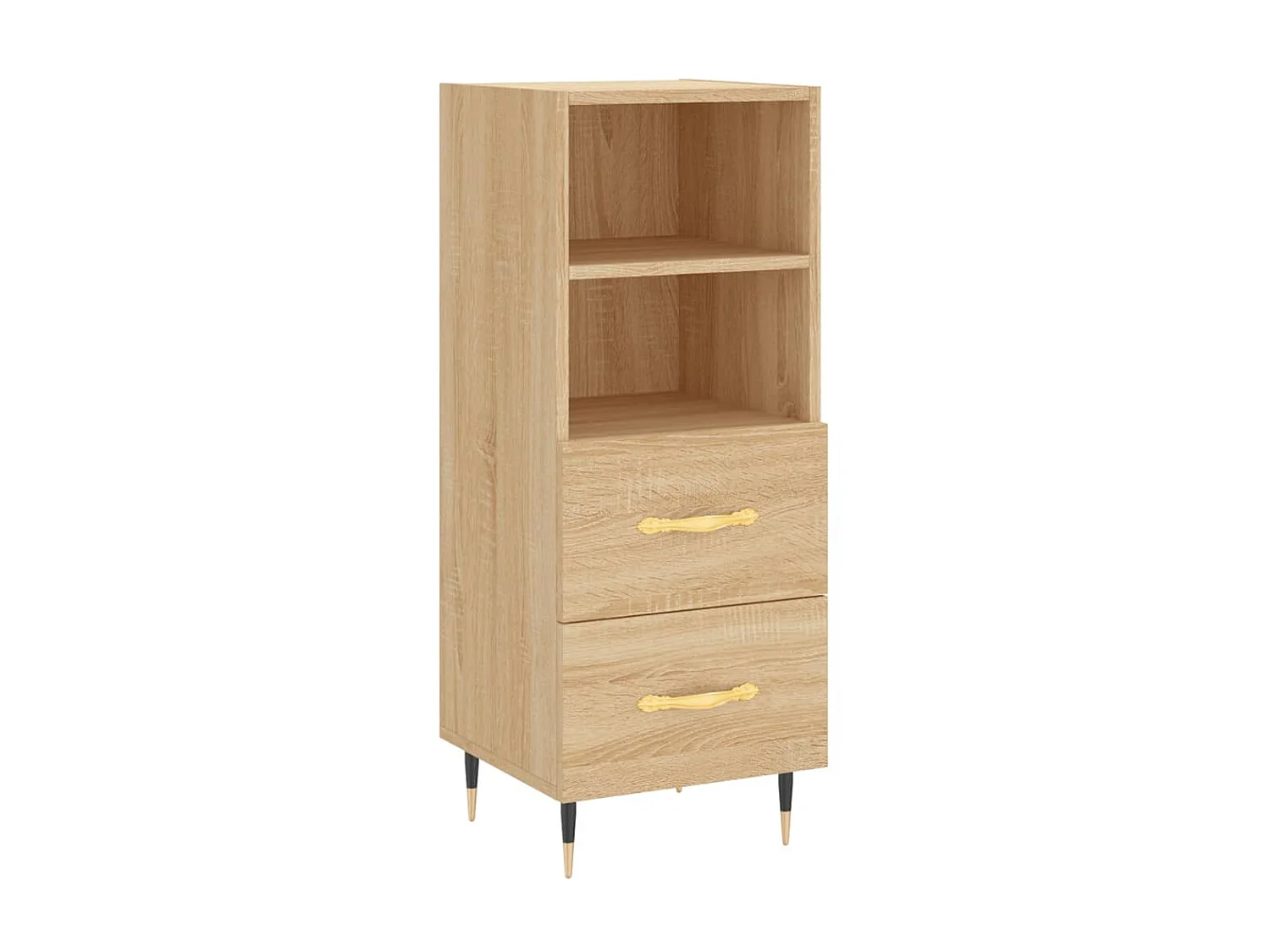 Buffet haut Chêne sonoma 34,5x34x180 cm Bois d'ingénierie QWE99654