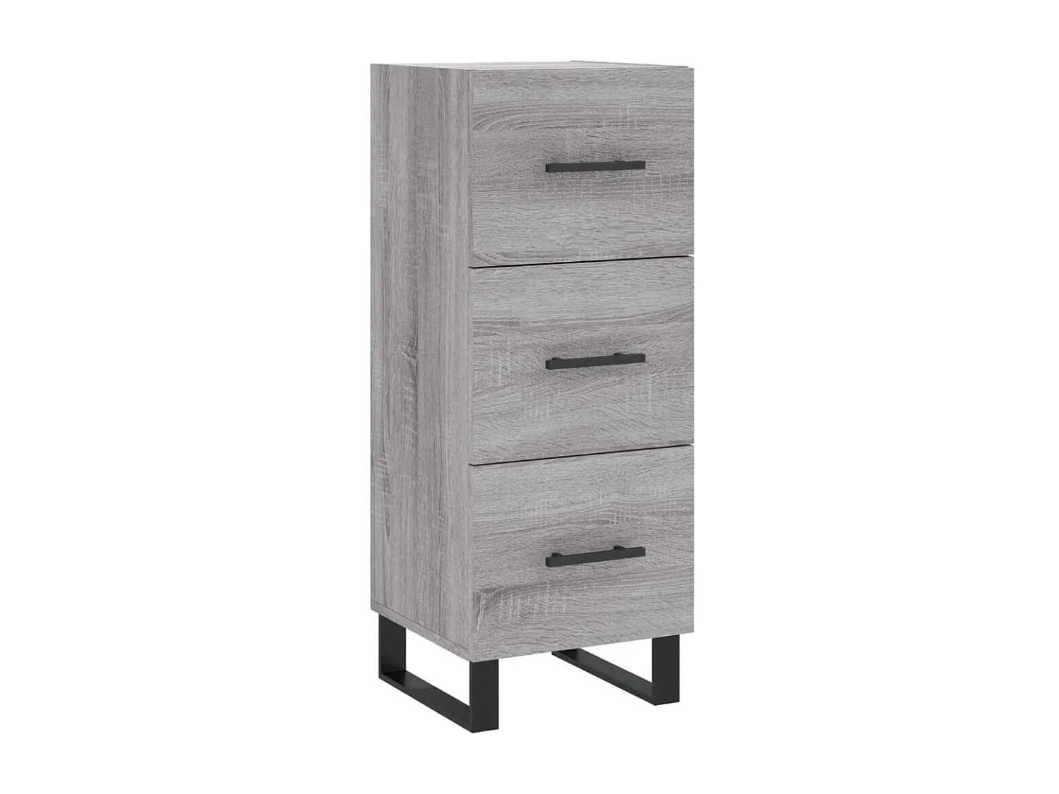Hoge kast 34,5x34x180 cm bewerkt hout grijs sonoma eikenkleurig NL394095