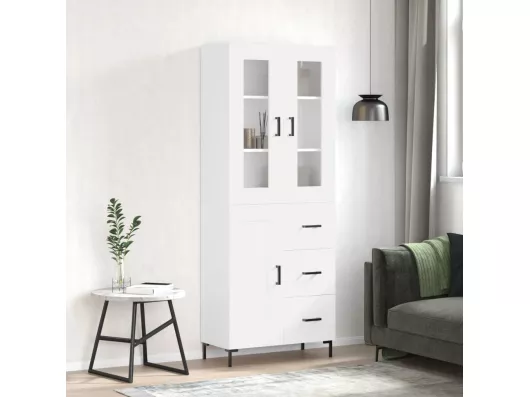 Kauf Unique Highboard,Kommode Weiß 69,5x34x180 cm Holzwerkstoff -gkd757332