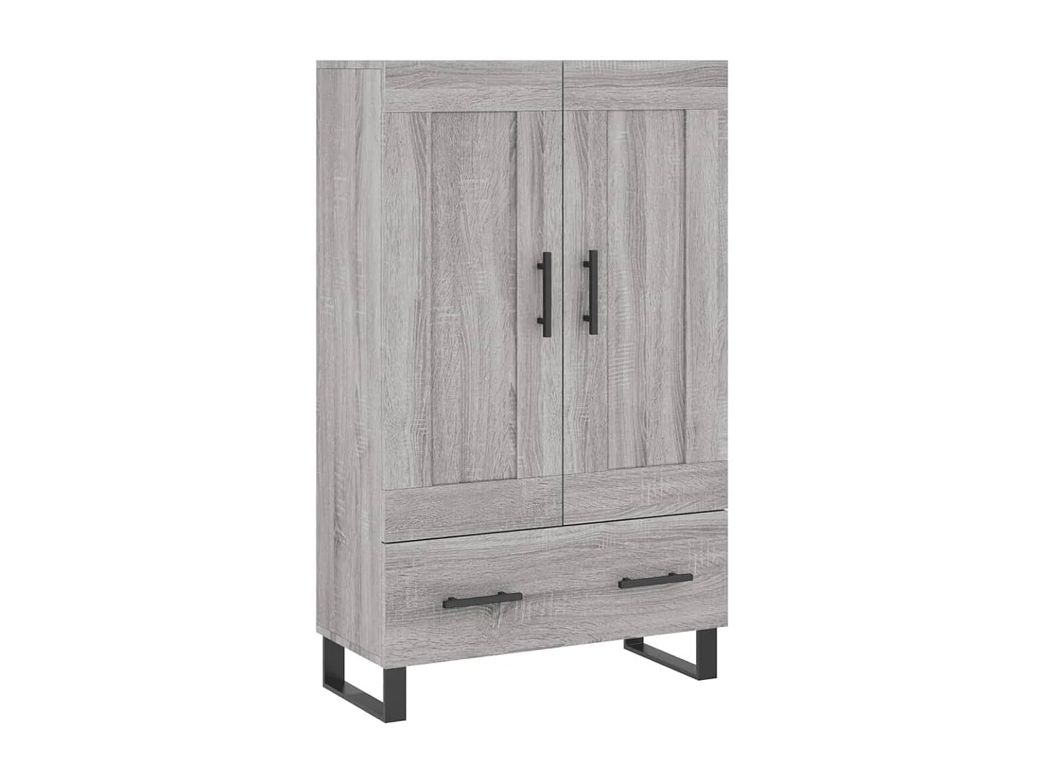 Buffet haut sonoma gris 69,5x31x115 cm bois d'ingénierie QWE74079