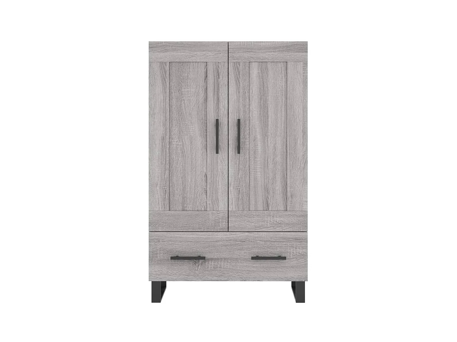 Aparador alto madera de ingeniería gris Sonoma 69,5x31x115 cm ES40228