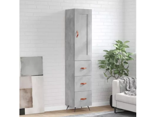 Kauf Unique Highboard,Kommode Betongrau 34,5x34x180 cm Holzwerkstoff -gkd169128