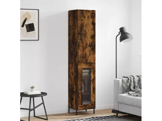 Kauf Unique Highboard,Kommode Räuchereiche 34,5x34x180 cm Holzwerkstoff -gkd764355