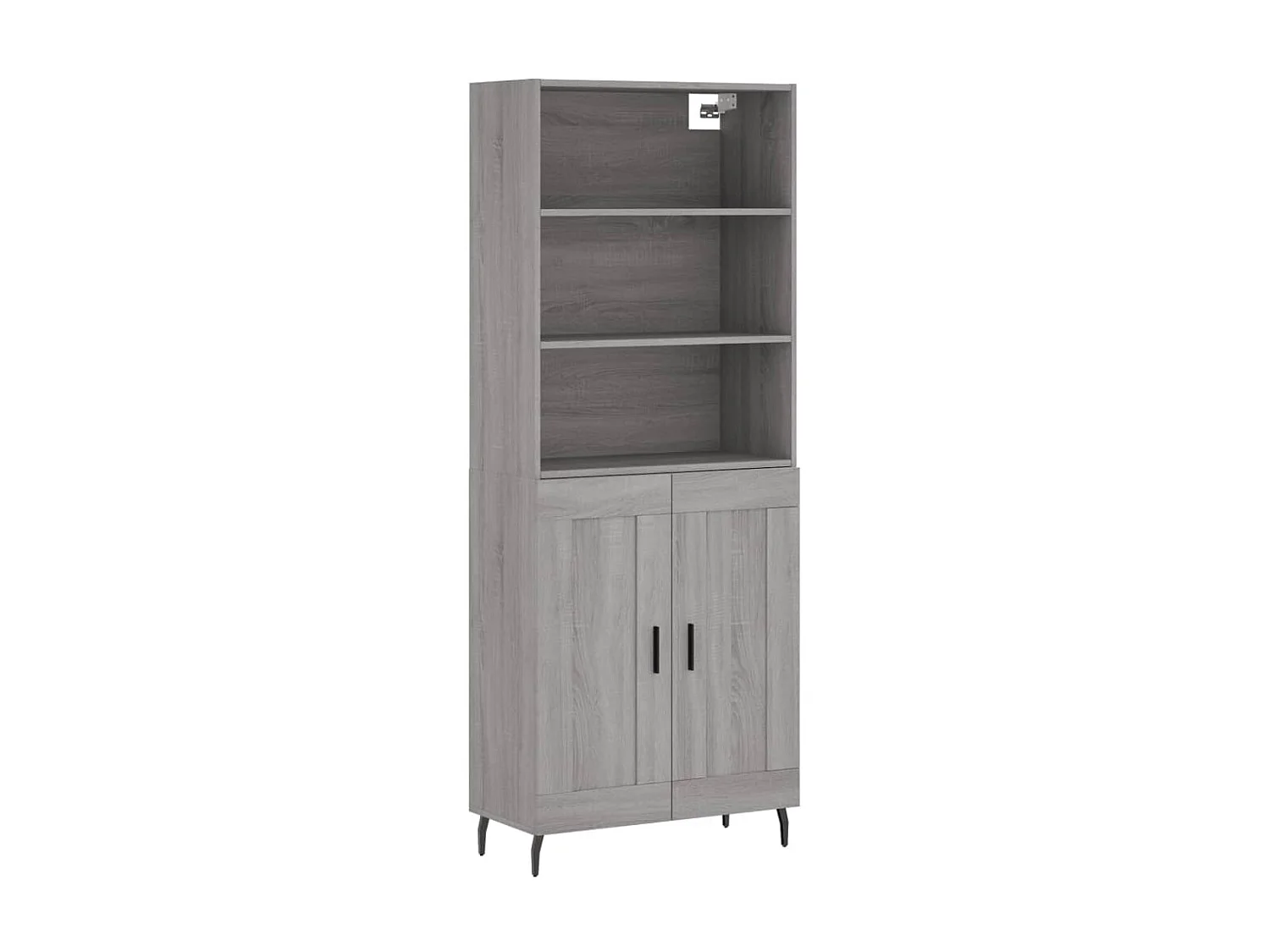 Buffet haut Sonoma gris 69,5x34x180 cm Bois d'ingénierie QWE75012