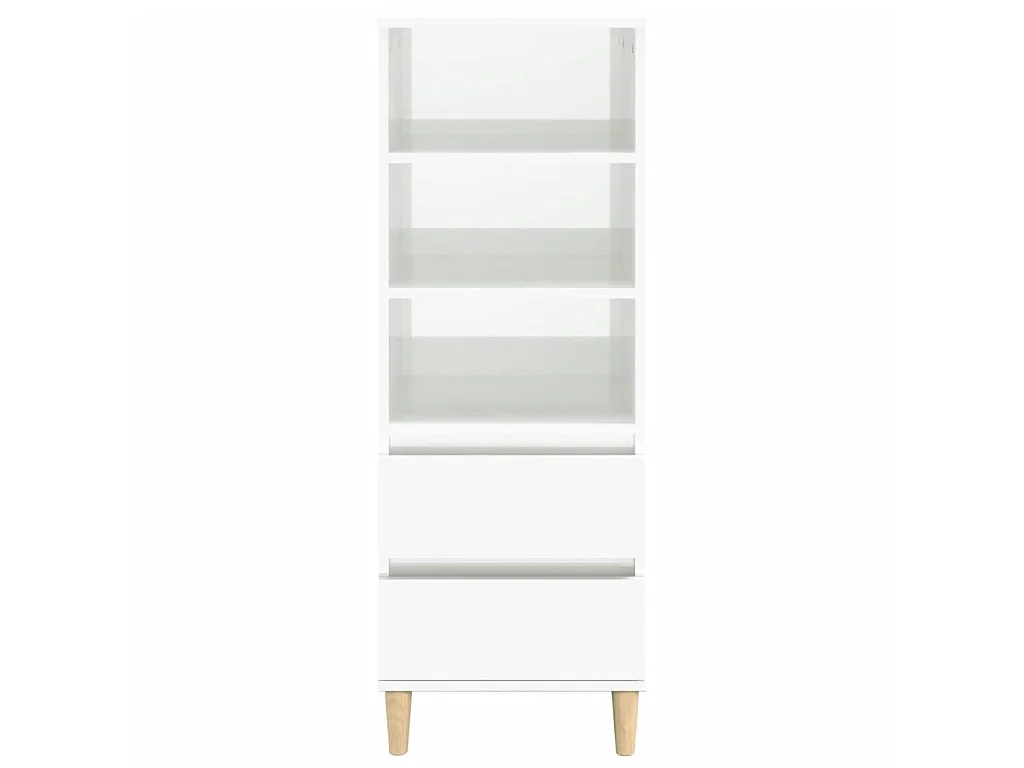Buffet haut Blanc brillant 40x36x110 cm Bois d'ingénierie EGER25875