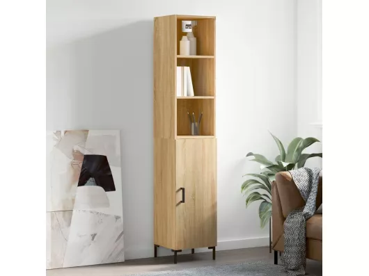 Kauf Unique Highboard,Kommode Sonoma-Eiche 34,5x34x180 cm Holzwerkstoff -gkd442472