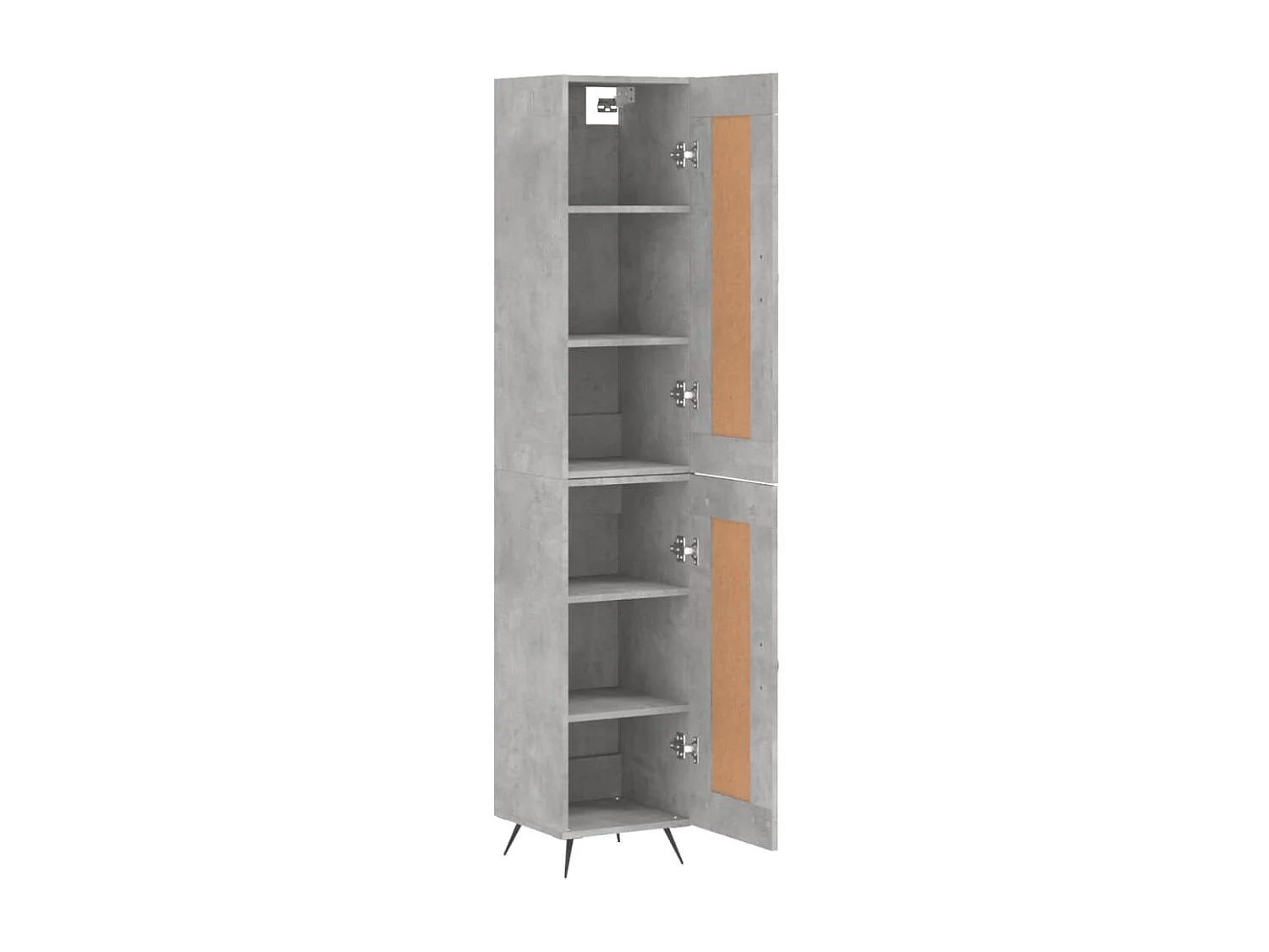 Buffet haut Gris béton 34,5x34x180 cm Bois d'ingénierie QWE41769