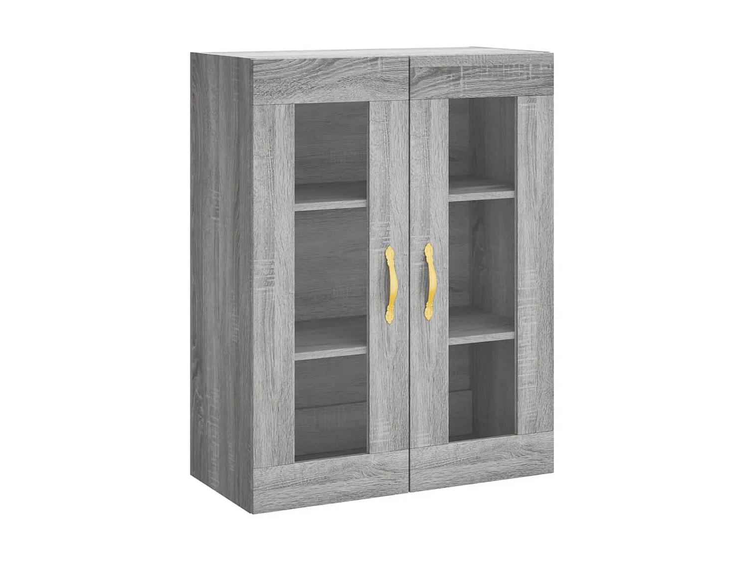 Buffet haut Sonoma gris 69,5x34x180 cm Bois d'ingénierie QWE38902