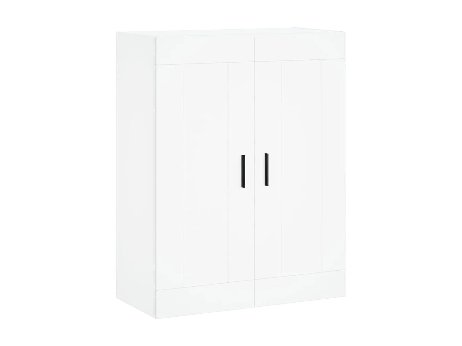 Aparador alto madera contrachapada blanco 69,5x34x180 cm ES25589