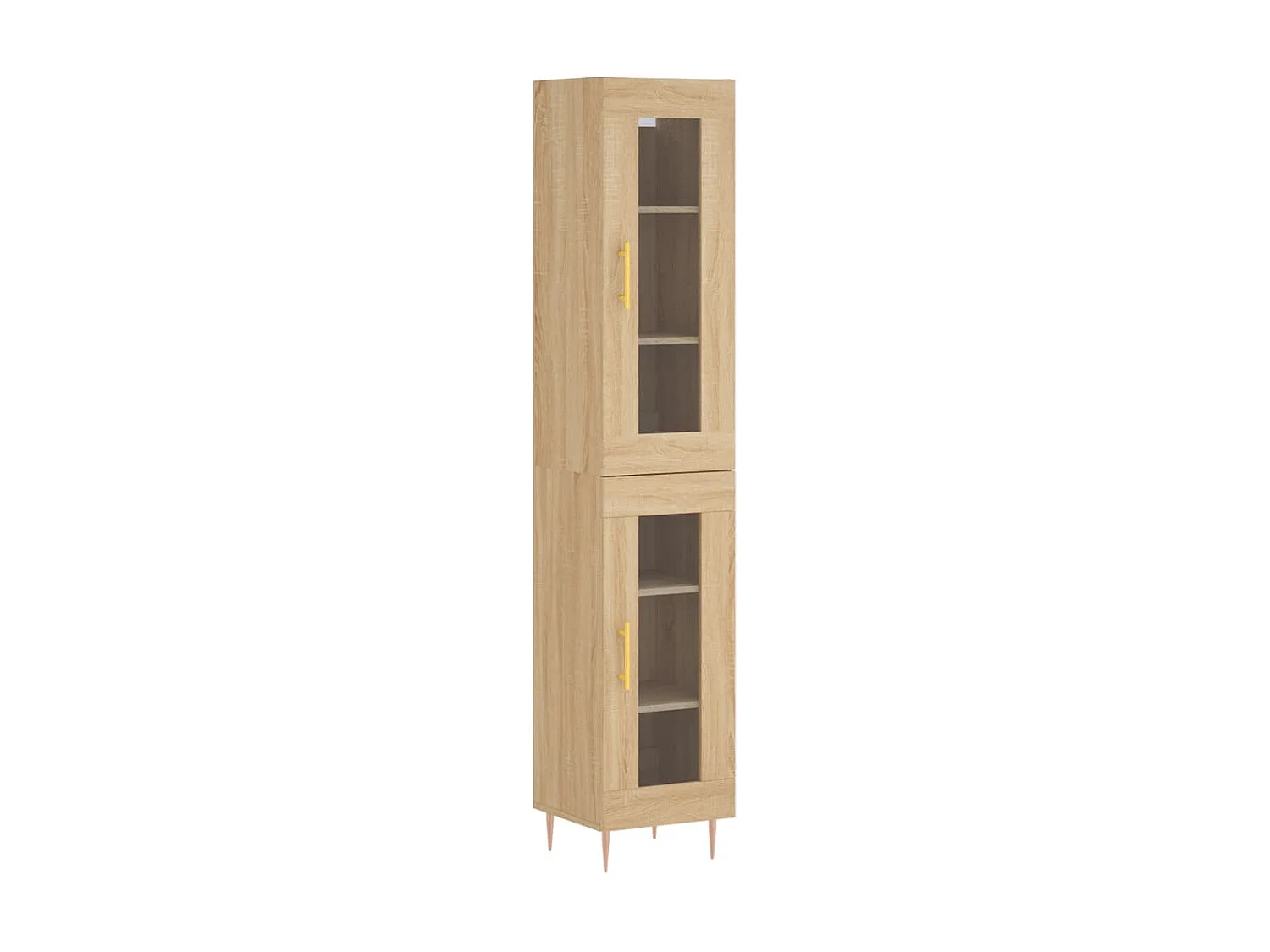 Buffet haut Chêne sonoma 34,5x34x180 cm Bois d'ingénierie QWE97136