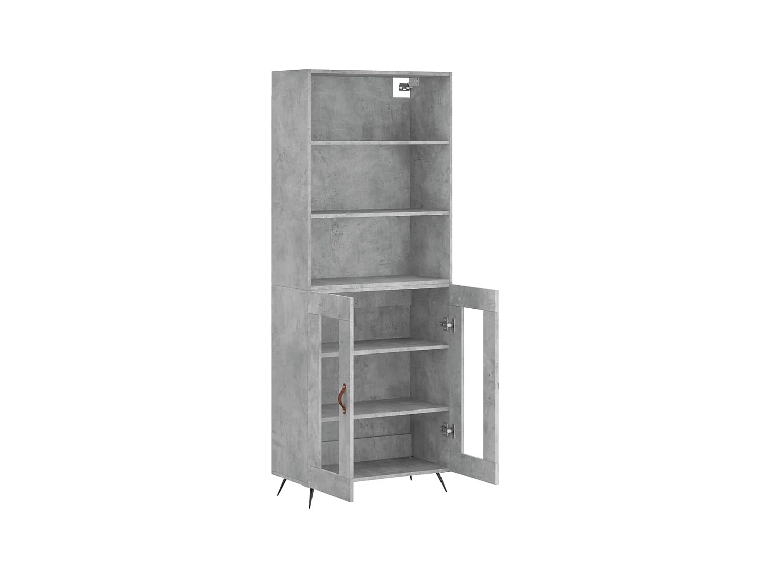 Highboard,Kommode Betongrau 69,5x34x180 cm Holzwerkstoff -gkd683217