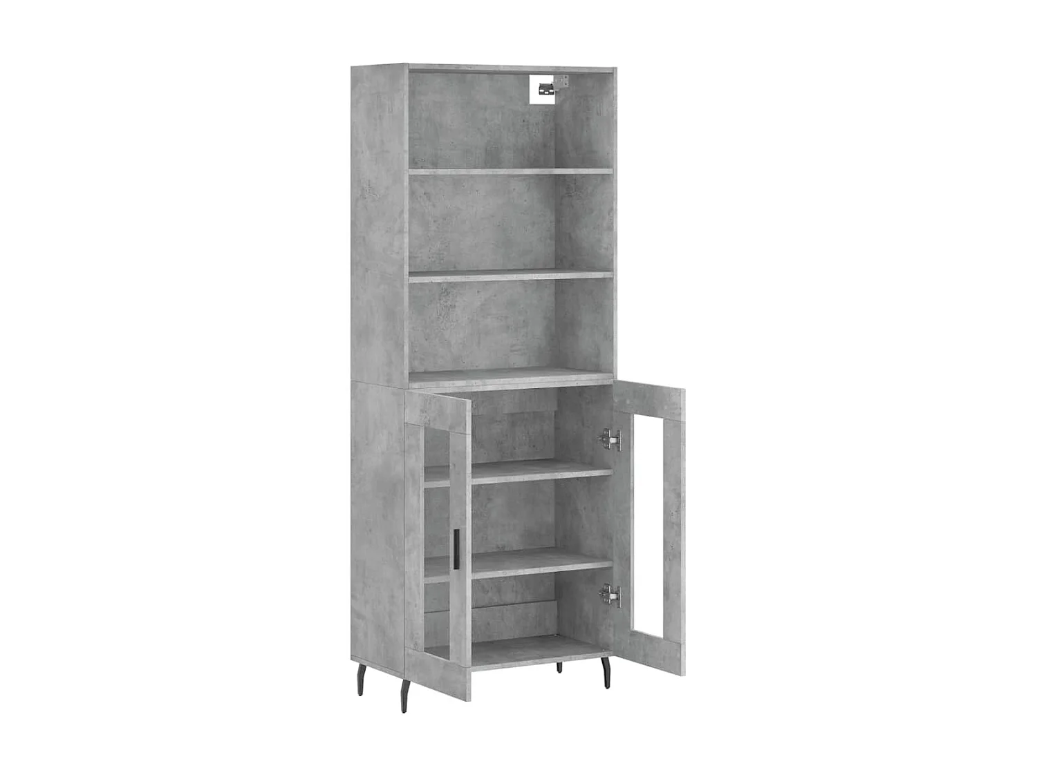 Buffet haut Gris béton 69,5x34x180 cm Bois d'ingénierie QWE54033