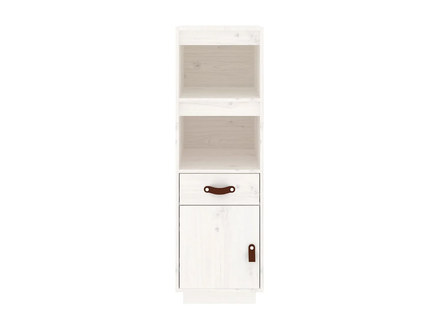 Highboard,Kommode Weiß 34x40x108,5 cm Massivholz Kiefer -gkd326786