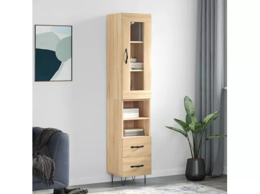 Kauf Unique Highboard,Kommode Sonoma-Eiche 34,5x34x180 cm Holzwerkstoff -gkd534265