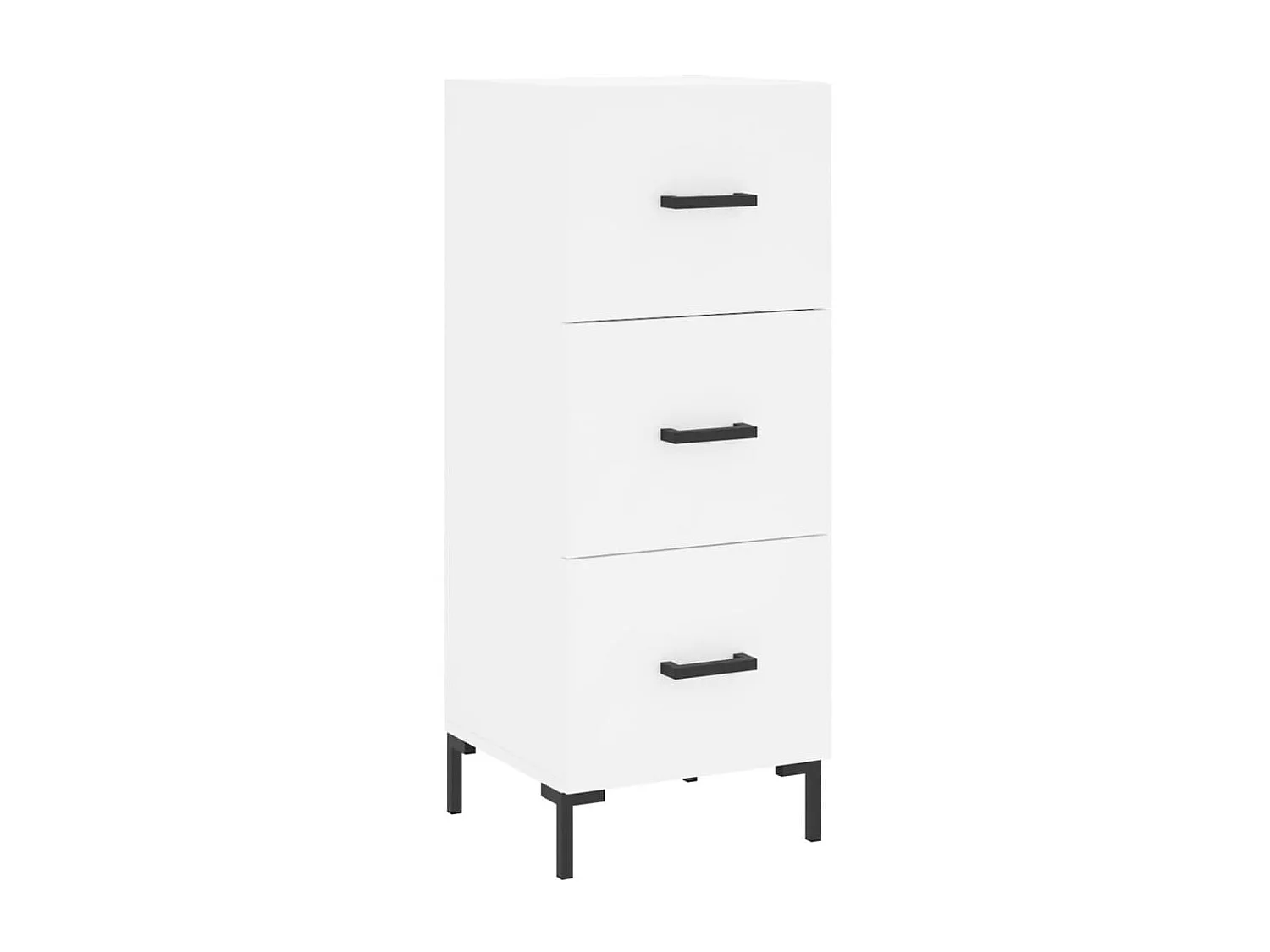 Buffet haut Blanc 34,5x34x180 cm Bois d'ingénierie QWE55481