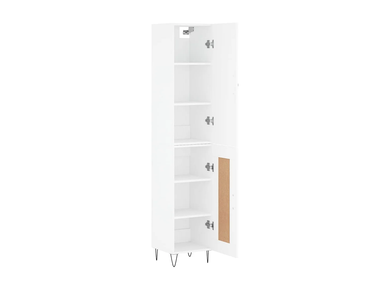 Highboard,Kommode Weiß 34,5x34x180 cm Holzwerkstoff -gkd479656