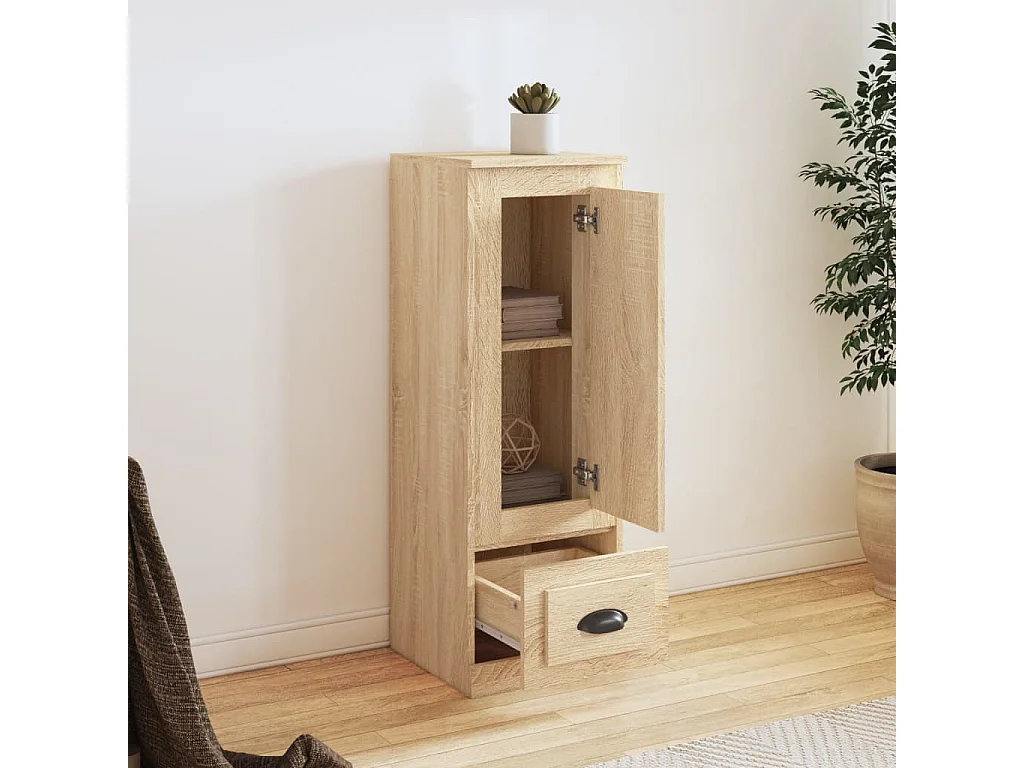 Buffet haut chêne sonoma 36x35,5x103,5 cm bois d'ingénierie EGER64001