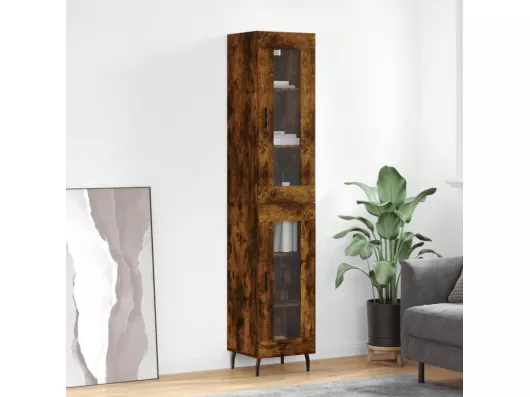 Kauf Unique Highboard,Kommode Räuchereiche 34,5x34x180 cm Holzwerkstoff -gkd743367