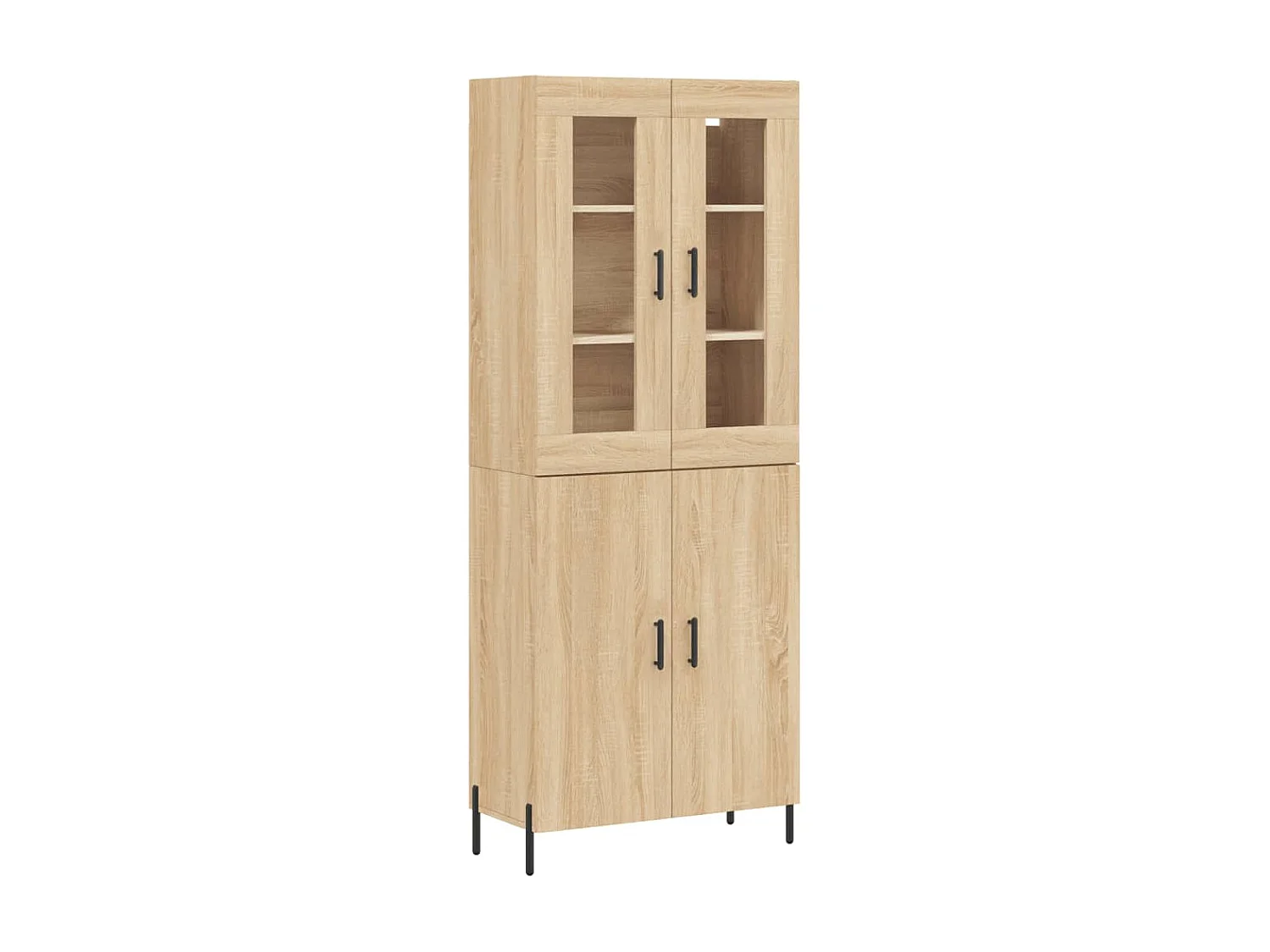Buffet haut Chêne sonoma 69,5x34x180 cm Bois d'ingénierie QWE40496