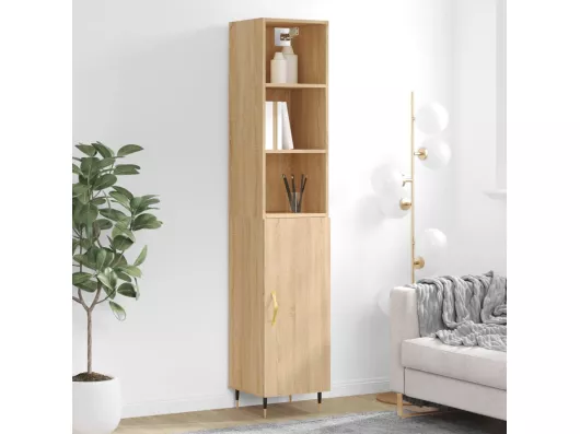 Kauf Unique Highboard,Kommode Sonoma-Eiche 34,5x34x180 cm Holzwerkstoff -gkd308574