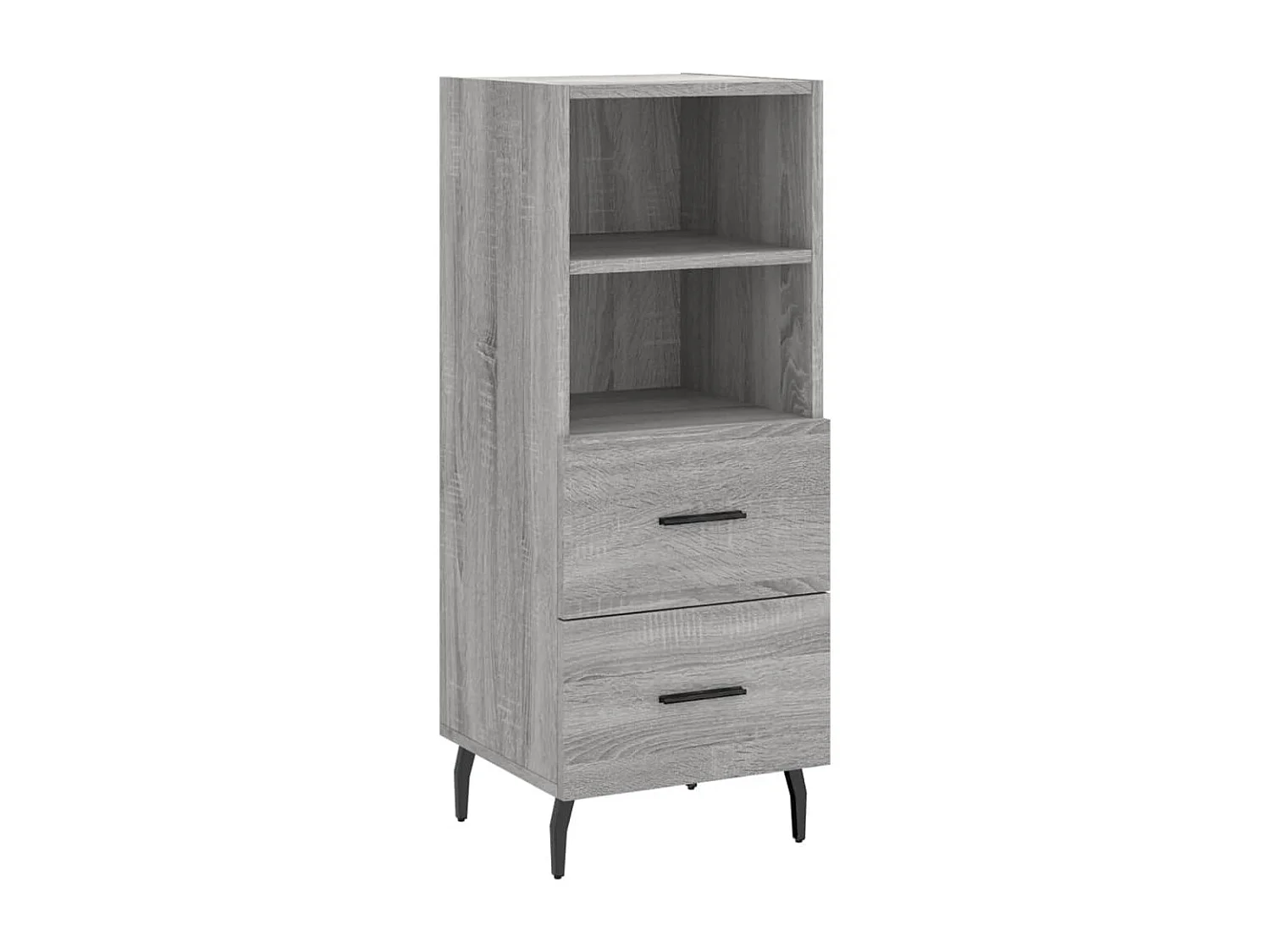Highboard,Kommode Grau Sonoma 34,5x34x180 cm Holzwerkstoff -gkd506852