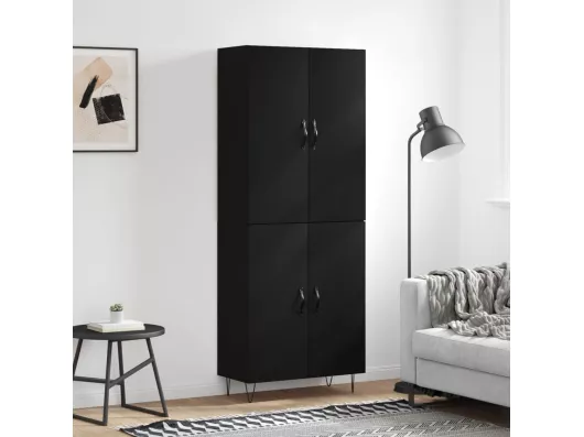 Kauf Unique Highboard,Kommode Schwarz 69,5x34x180 cm Holzwerkstoff -gkd42072