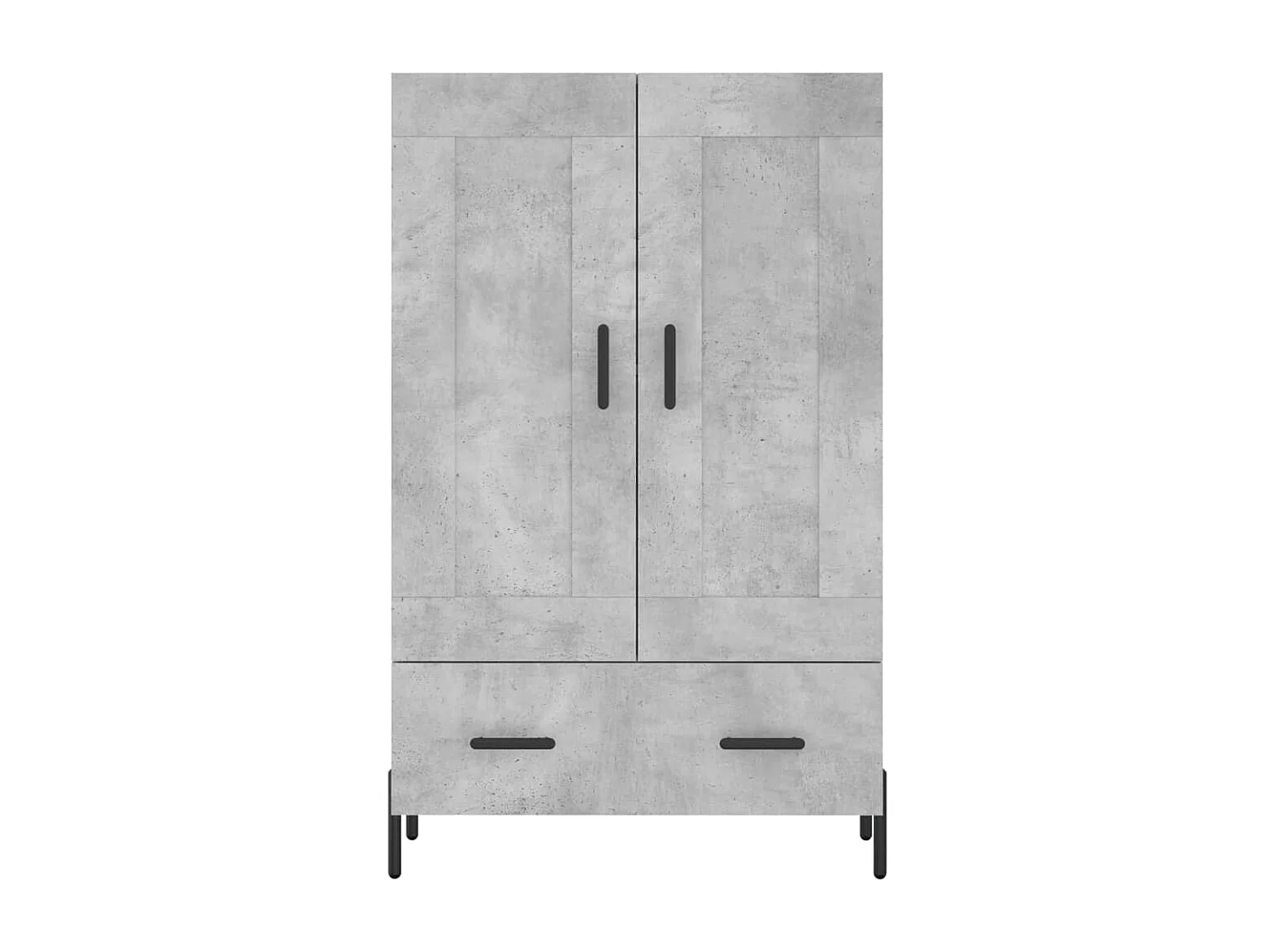 Buffet haut gris béton 69,5x31x115 cm bois d'ingénierie QWE66407